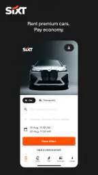 SIXT rent. share. ride. plus. 2
