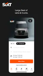 SIXT rent. share. ride. plus. 3