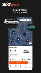 SIXT rent. share. ride. plus. 4