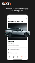 SIXT rent. share. ride. plus. 6
