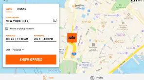 SIXT rent. share. ride. plus. screenshot