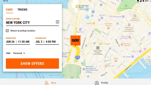 SIXT rent. share. ride. plus. 8