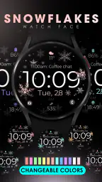 Snowflake rose gold watch face 3