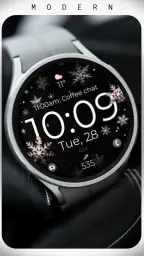 Snowflake rose gold watch face 4