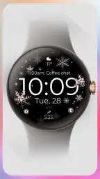 Snowflake rose gold watch face 5