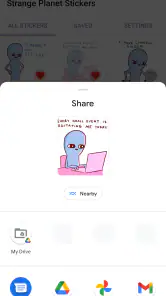 Strange Planet Stickers screenshot