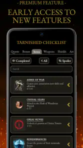 Tarnished Checklist Premium screenshot