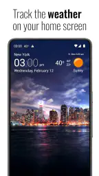 Transparent clock and weather 1