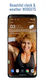 Transparent clock weather Pro 1