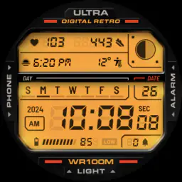 ULTRA Digital Retro watch face 7