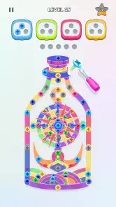 Unscrew Nuts Sort: Pin Puzzle screenshot