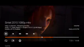 Vimu Media Player for TV screenshot