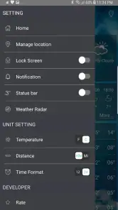Weather app screenshot