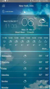 Weather app screenshot
