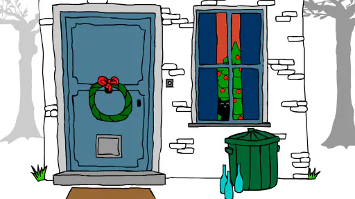 Where is cat? 8
