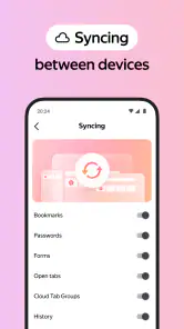 Yandex Browser with Protect screenshot