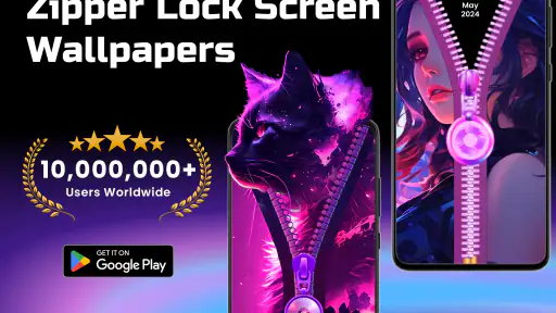 Zipper Lock Screen Wallpapers 1