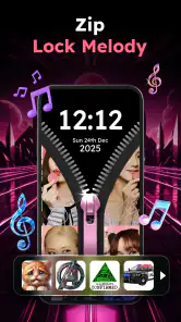 Zipper Lock Wallpapers Screen screenshot
