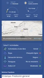 MSN El Tiempo: Previsión, mapa 2