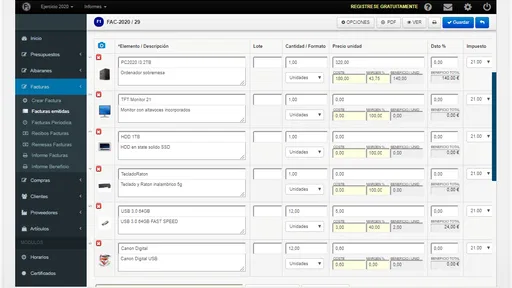 Facturas y CRM con FacturaOne 8