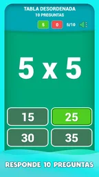 Juego de tablas de multiplicar 4