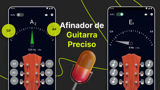 Afinador de guitarra preciso 7