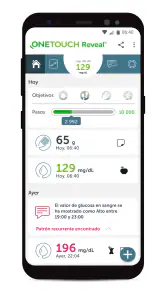 ​Aplicación OneTouch Reveal® screenshot