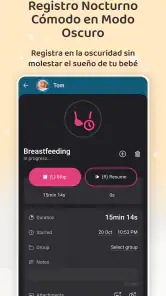 Baby Daybook Lactancia materna screenshot