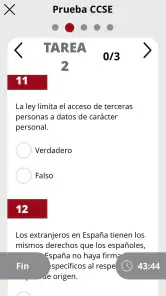 CCSE Nacionalidad Española screenshot