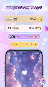 Cute Emoji Battery Widget screenshot