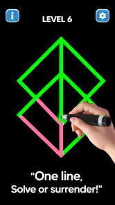 Dibujo línea: Sin Lift Puzzle screenshot