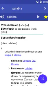Diccionario español screenshot