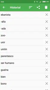 Diccionario español screenshot