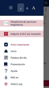Diccionario RAE y ASALE (DLE) screenshot