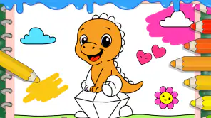 Dino Coloring Game screenshot