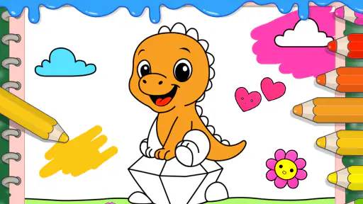 Dino Coloring Game 4