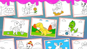 Dino Coloring Game screenshot