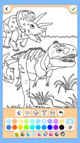 Dinosaurio juego de color screenshot