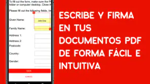Editar PDF, escribir y firmar screenshot