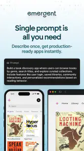 Emergent AI: Vibe Code Apps screenshot
