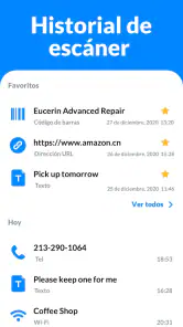 Escaner de códigos QR y barras screenshot