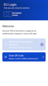 EU Login screenshot