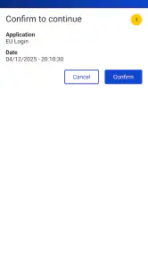 EU Login screenshot