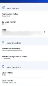 EU Login screenshot