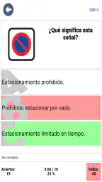 Examen coche B conducir España 2