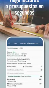 Factura y presupuesto app screenshot
