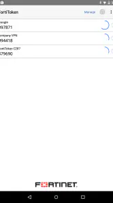 FortiToken Mobile screenshot