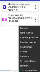 Gestor ONCE libros digitales screenshot