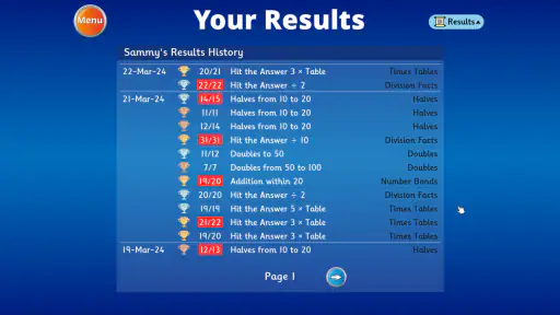 Hit the Button Maths 6