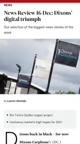 Investors Chronicle magazine screenshot